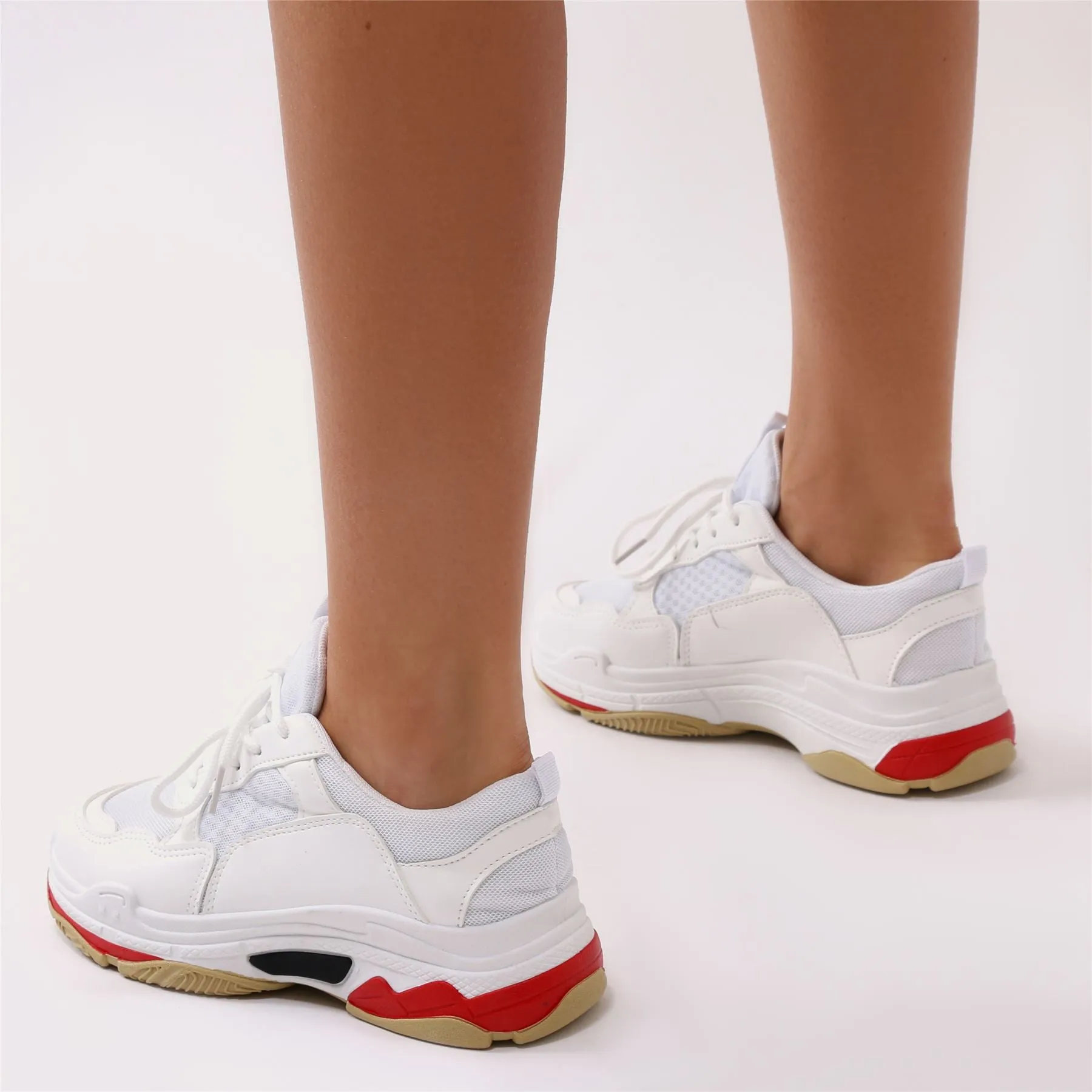 Revival Chunky Trainers in White