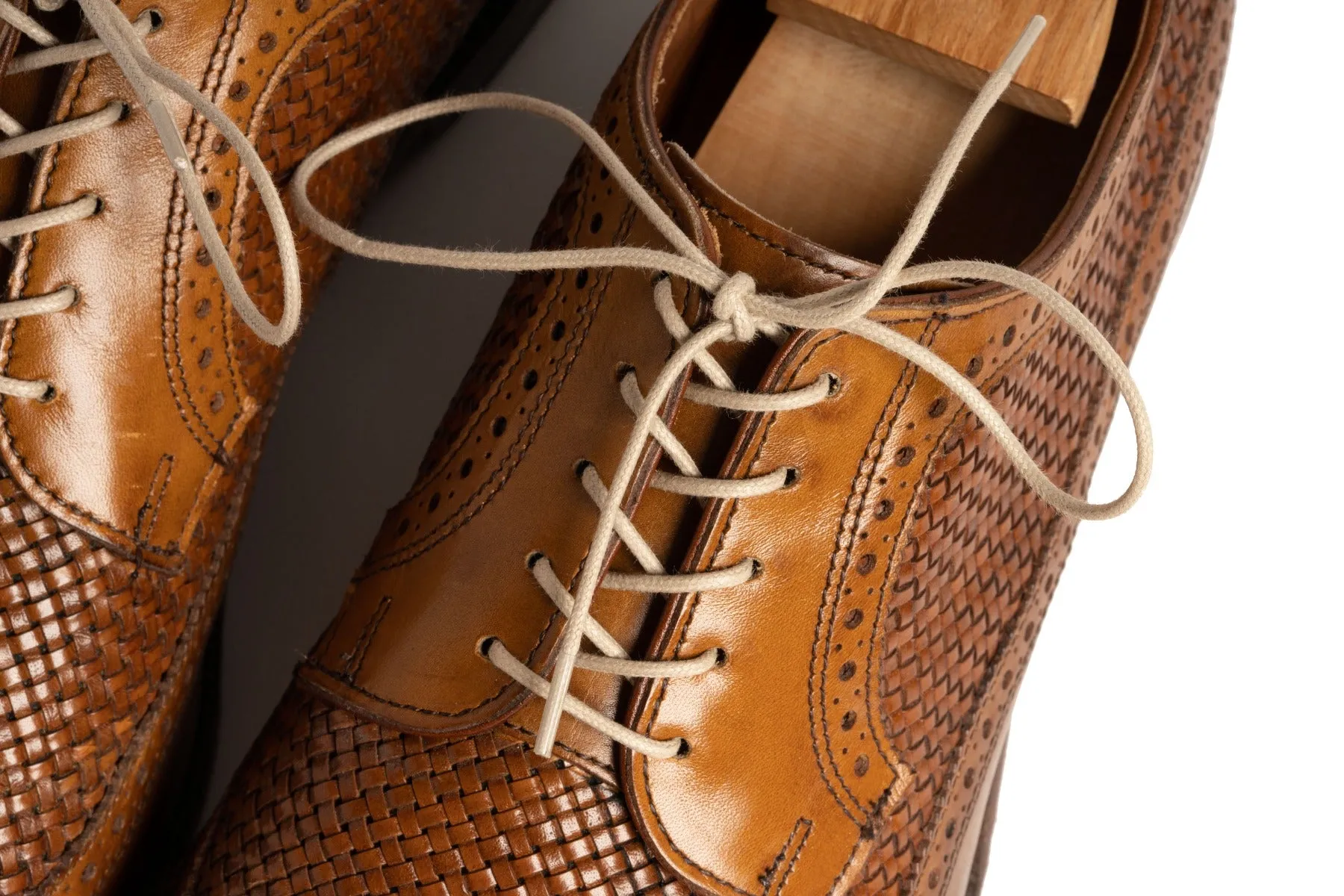 Round Intense Beige Waxed Cotton Shoelaces