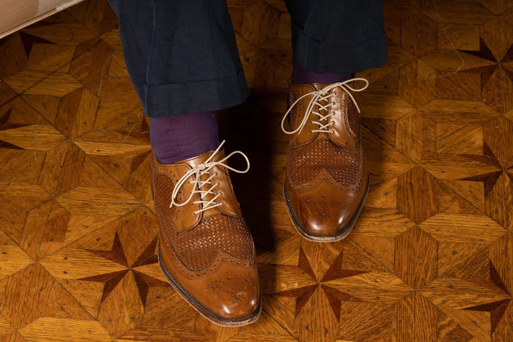 Round Intense Beige Waxed Cotton Shoelaces