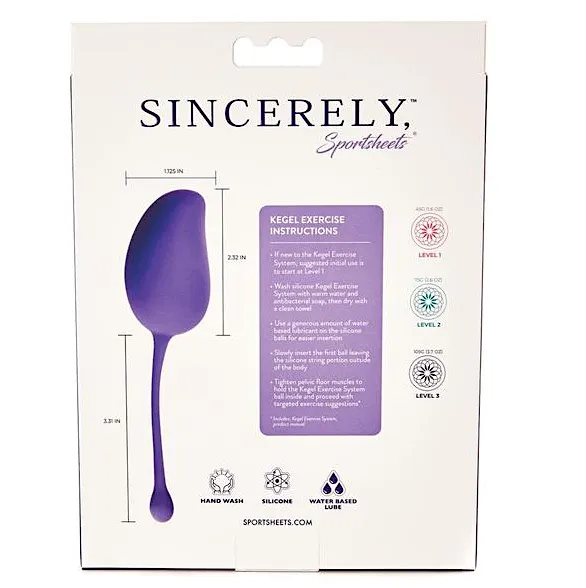 Sincerely ''Kegel'' Exercise System -3Pk