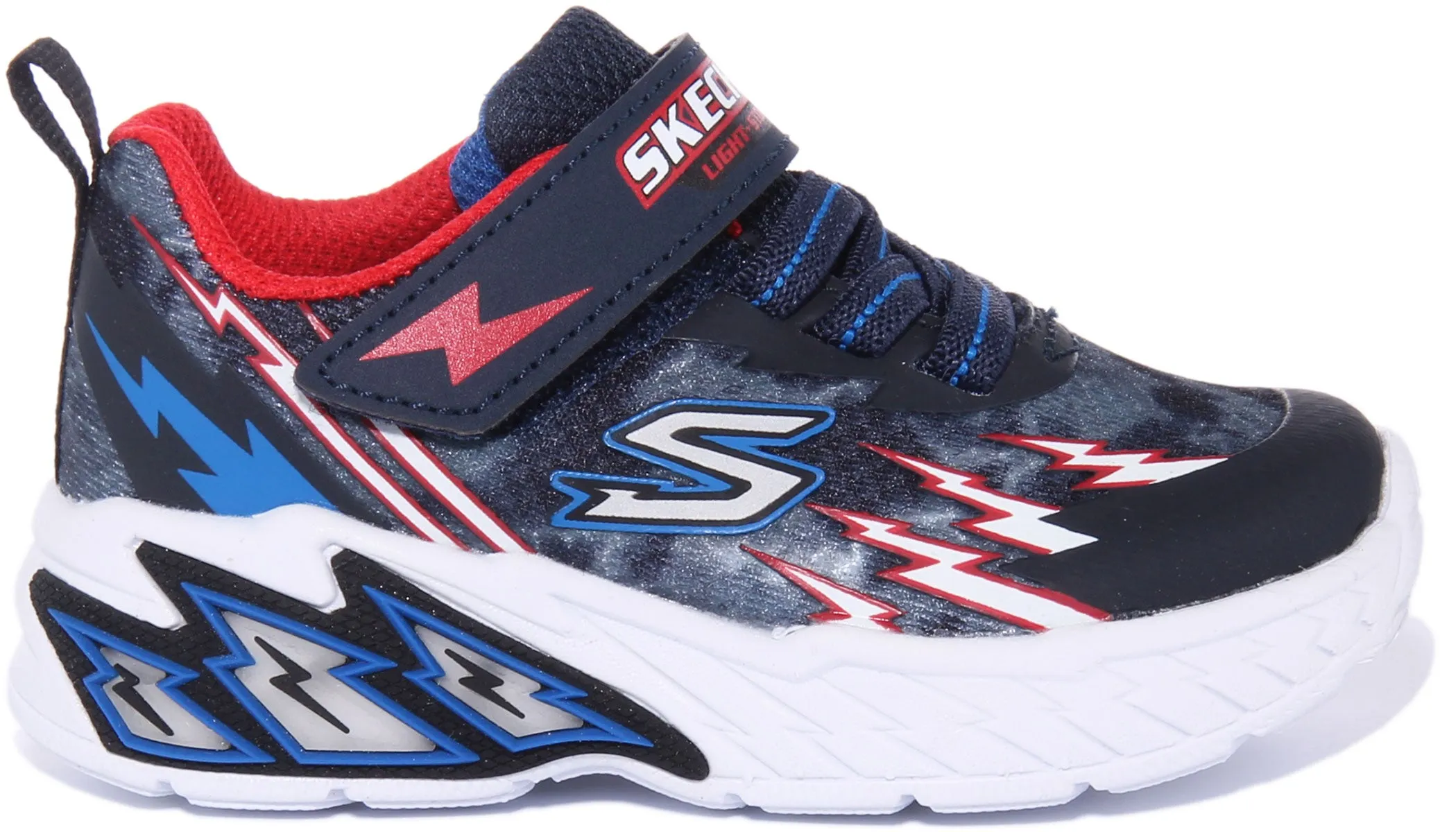 Skechers Light Storm 2.0 In Navy Red For Infants