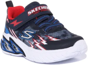 Skechers Light Storm 2.0 In Navy Red For Infants