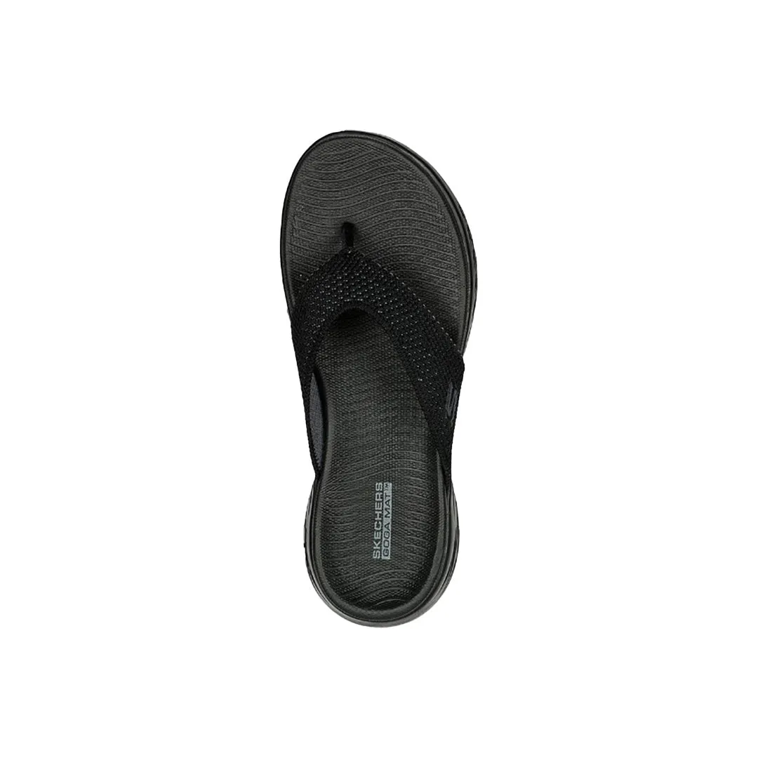 Skechers On-The-Go 600 Black/Grey Women Slippers - 140703 BKGY