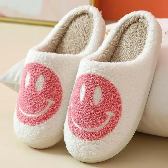 Smiley Face Slippers Women