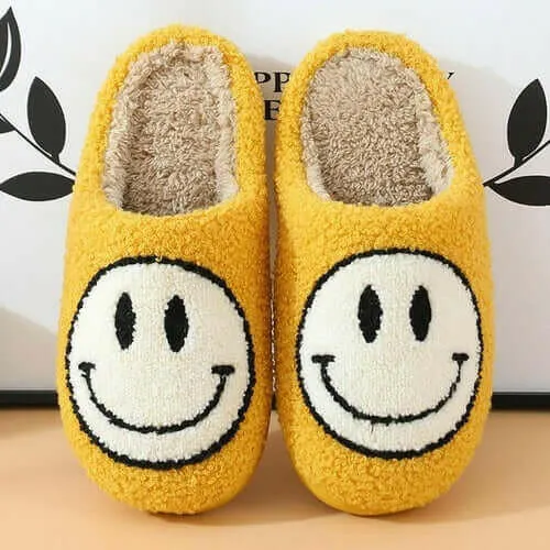 Smiley Face Slippers Women