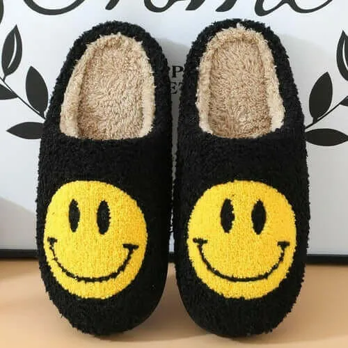 Smiley Face Slippers Women