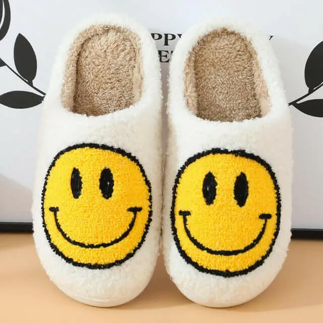 Smiley Face Slippers Women