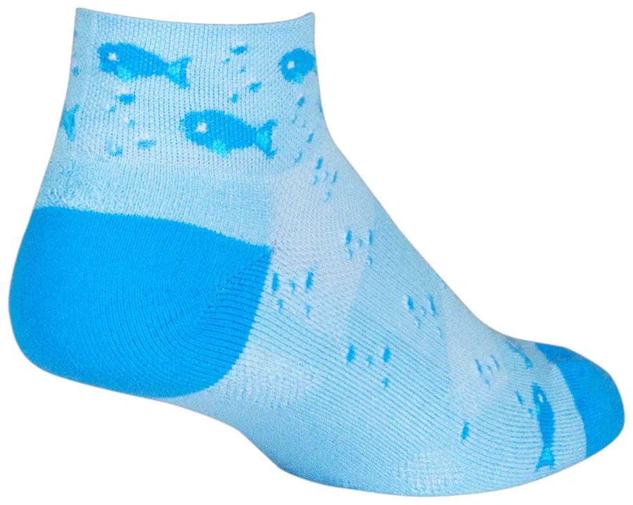 SockGuy Women's Channel Air Fishy Classic 2" Low Cycling Bike Sock