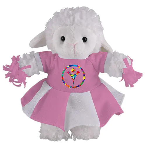 Soft Plush Stuffed Sheep with Cheerleader Outfit