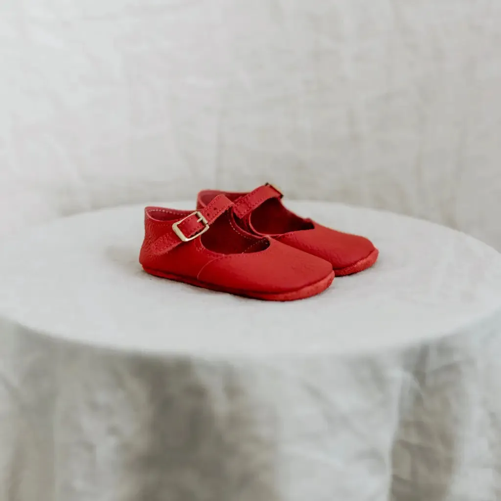 Soft Soled Mary Jane - Red