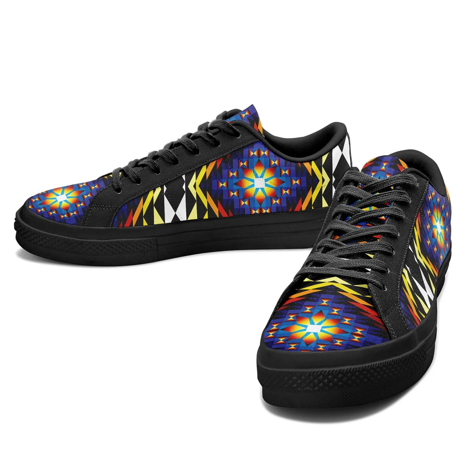 Sunset Blanket Aapisi Low Top Canvas Shoes Black Sole