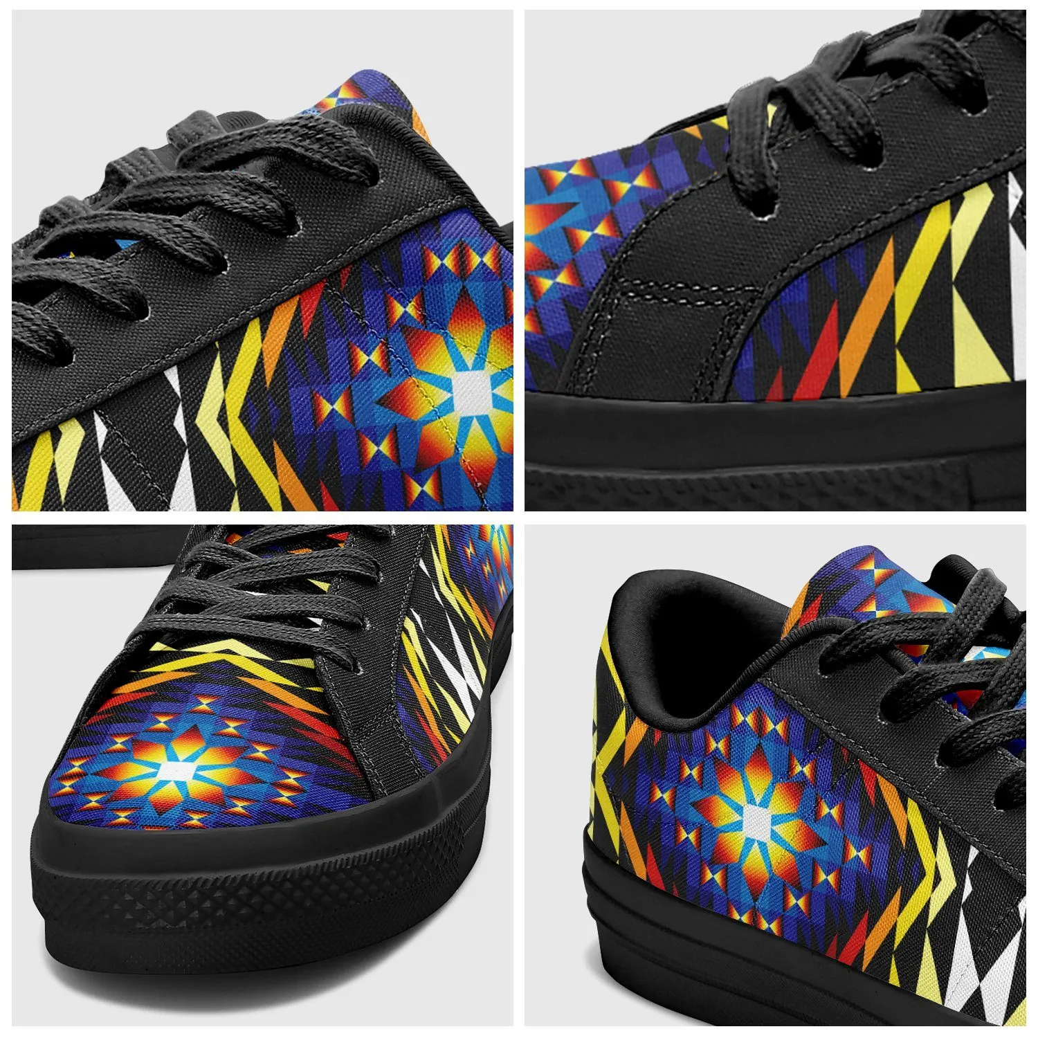 Sunset Blanket Aapisi Low Top Canvas Shoes Black Sole