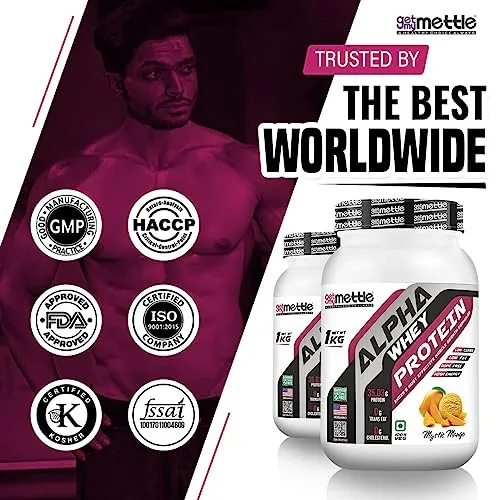 swasthum Mettle Alpha Whey Protein|35.06G Protein|No Added Sugar|100% Whey|High Content Of Bcaa|Whey Protein(Belgian Chocolate, 1Kg)