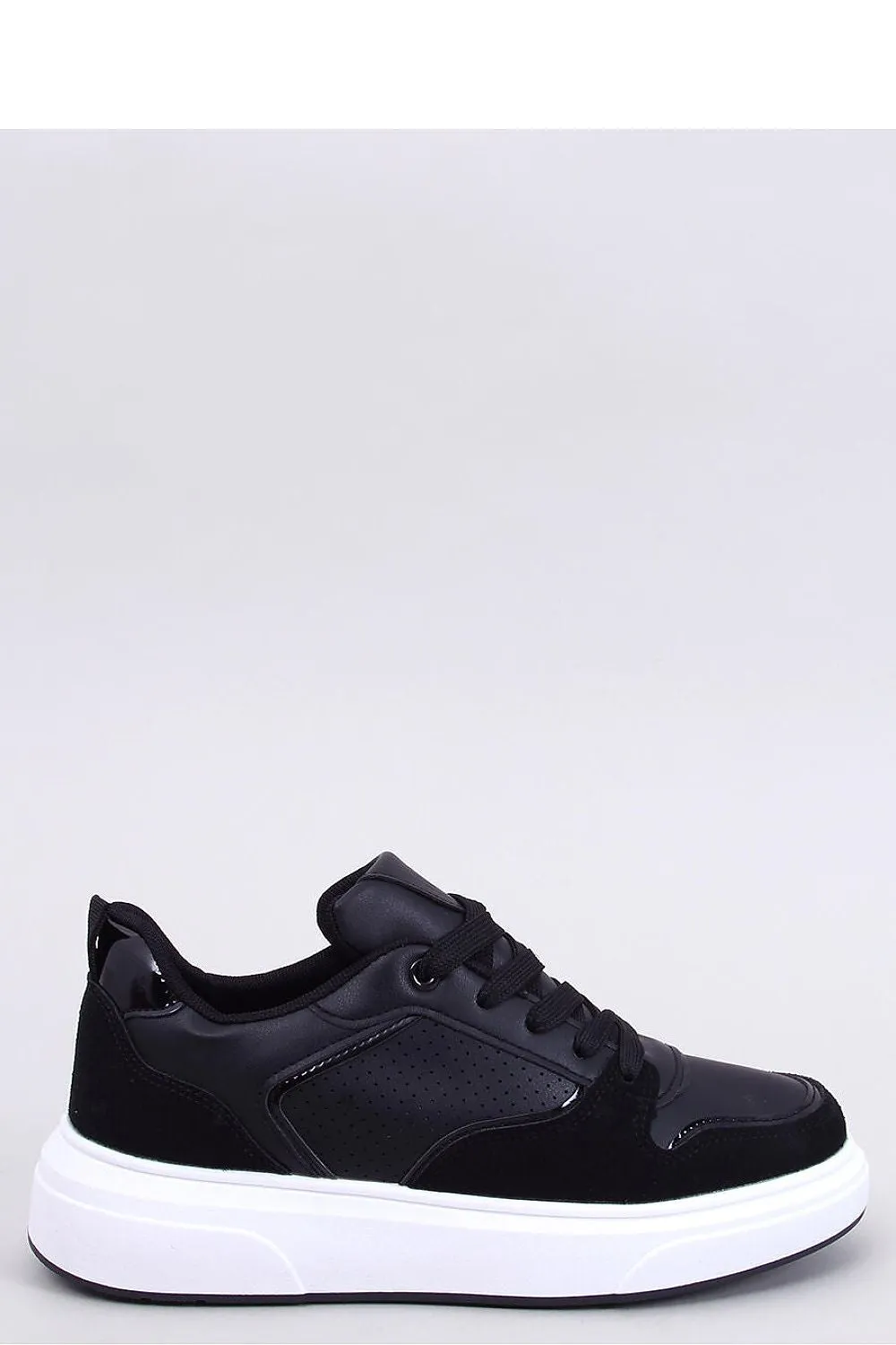 TEEK - Black Laced Black Ladies Sneakers