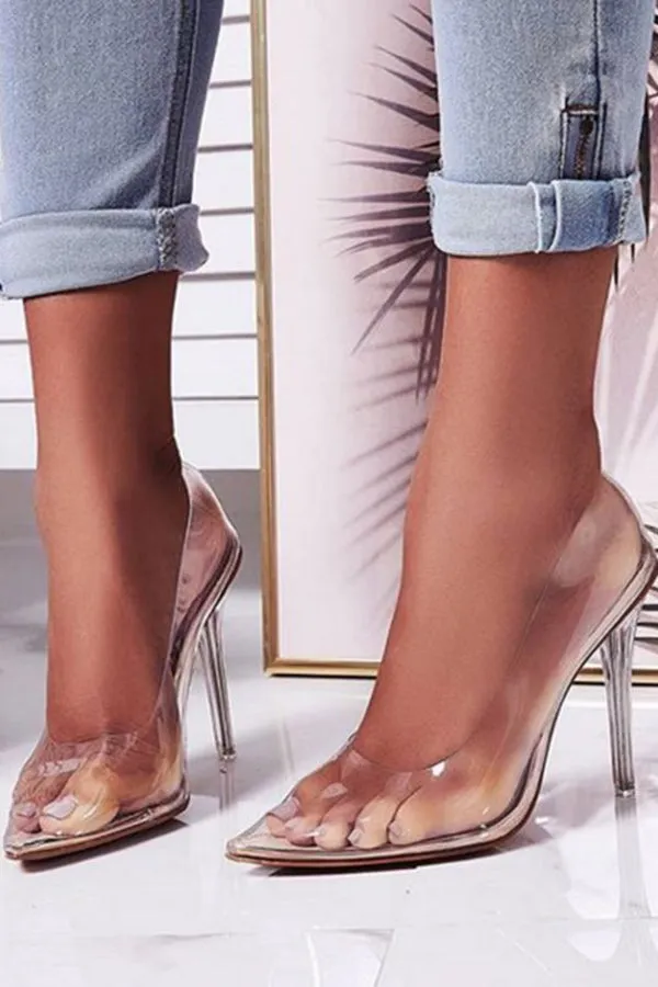 Transparent Pumps High Heels