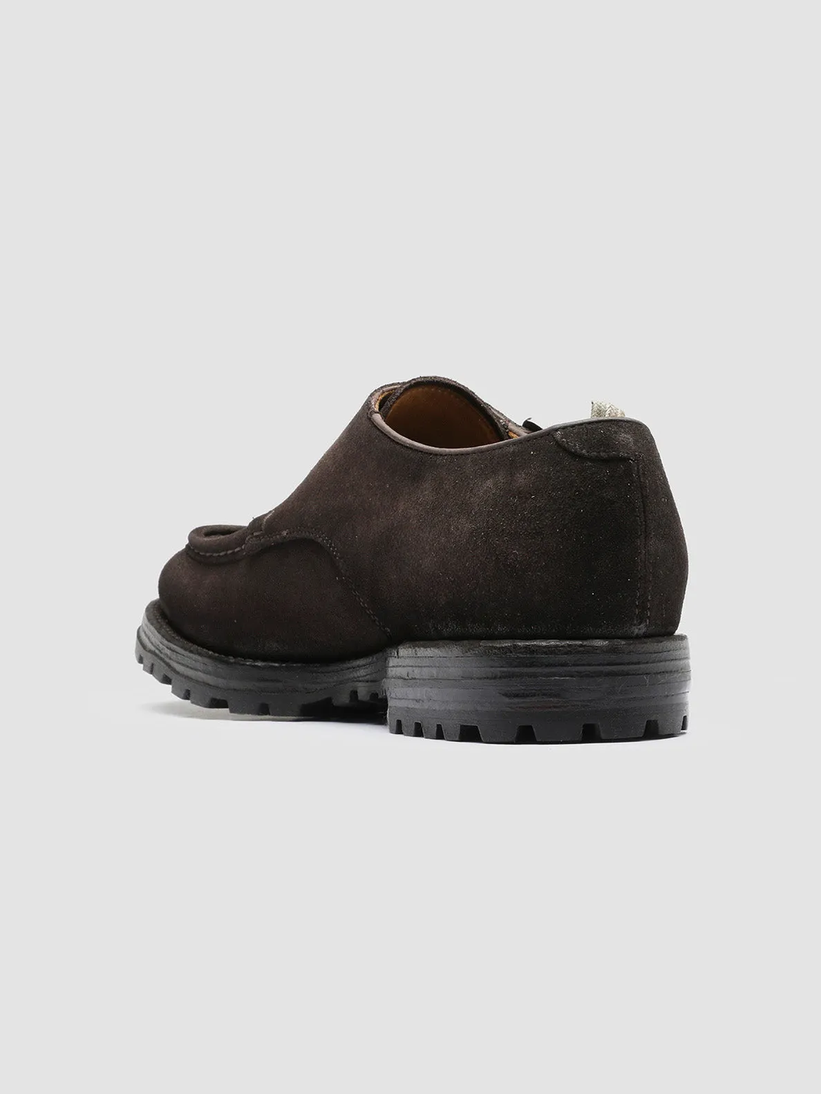 VAIL 012 - Dark Brown Suede Monk Shoes