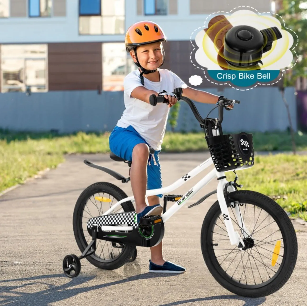 Very Cool 18” Kids Pedal Bicycle W Kickstand, Coaster Brake Ages 4-8 | Bell | Adjustable Seat | Easy Assembly | Removable Training Wheels | Anti-Slip Tires