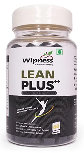 Wipness 100% Natural Thermogenic Fat Burner Tablets With Garcinia Cambogia, Green Tea, Green Coffee Bean & Apple Cider Vinegar Weight Loss Supplements For Women & Men