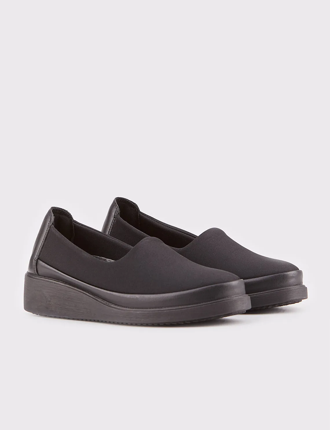 Women Black Slip On Casual Shoes