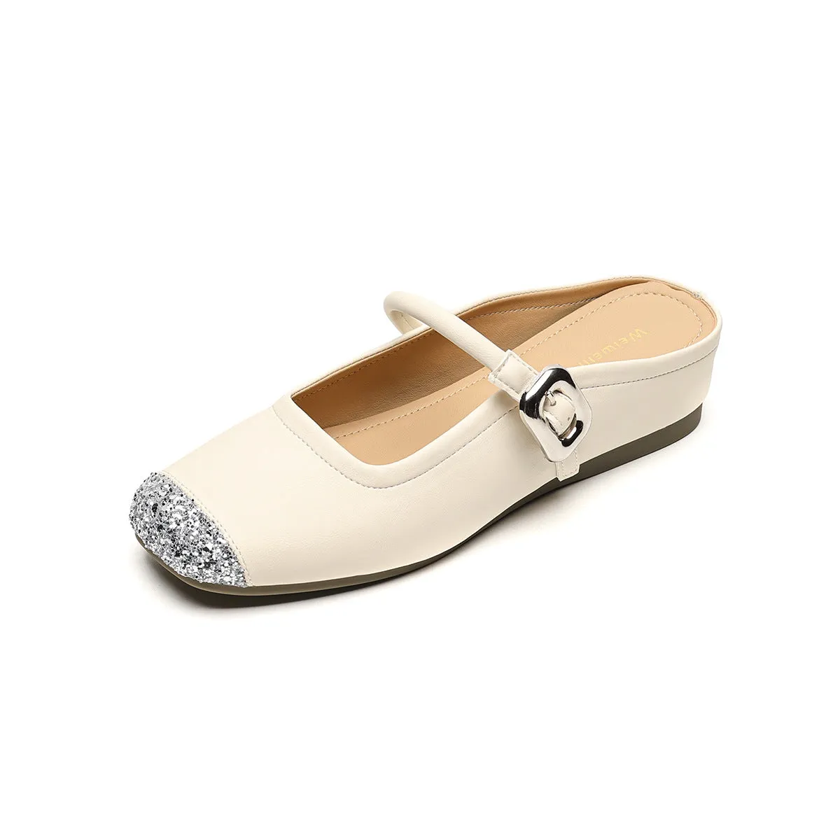 Women Casual Soft Leather Flat Mules