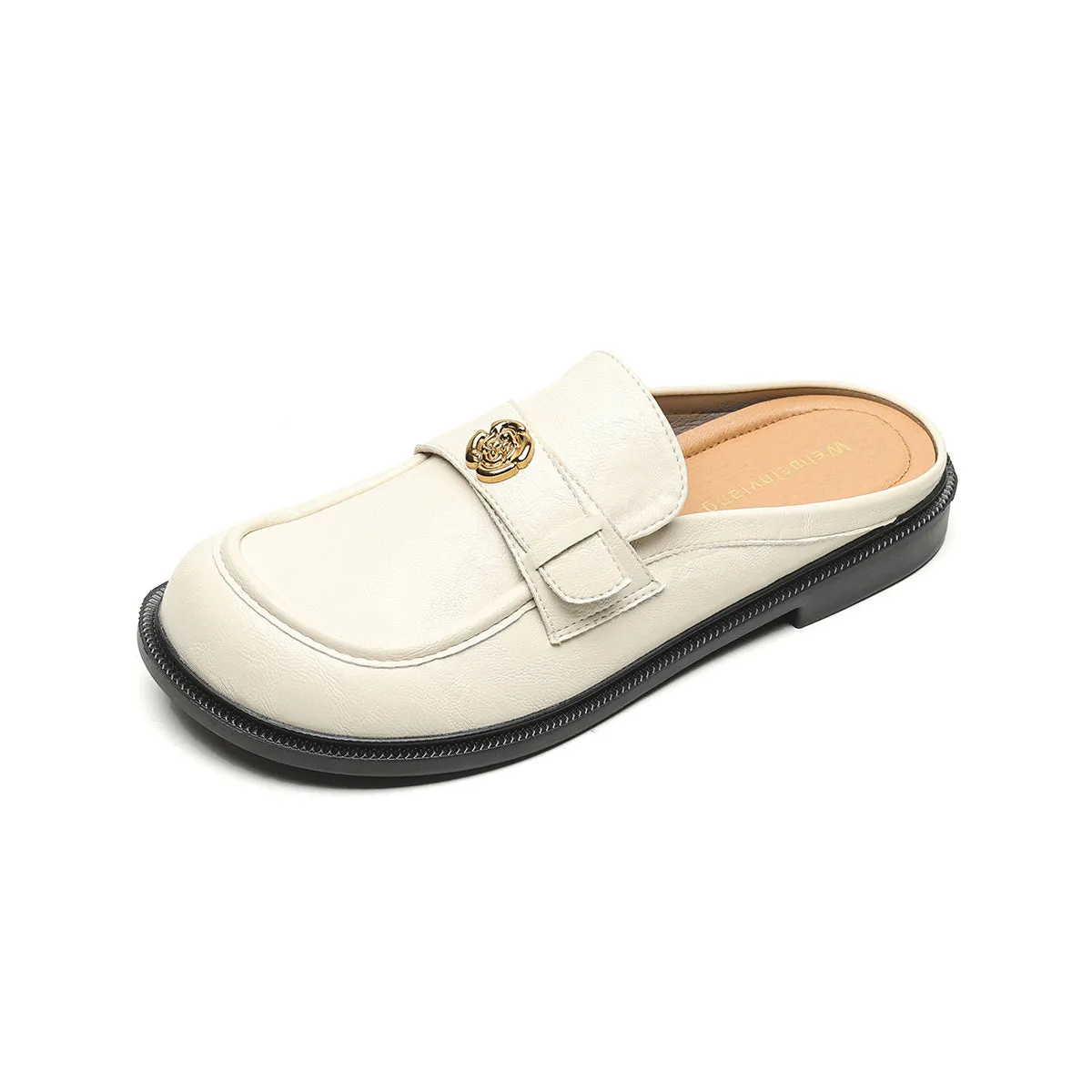 Women Retro Minimalist Flat Casual Mules