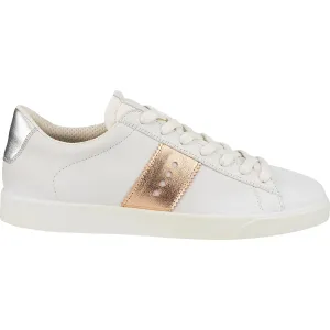 Women's Ecco Street Lite Retro White/Hammered Bronze/Silver Leather