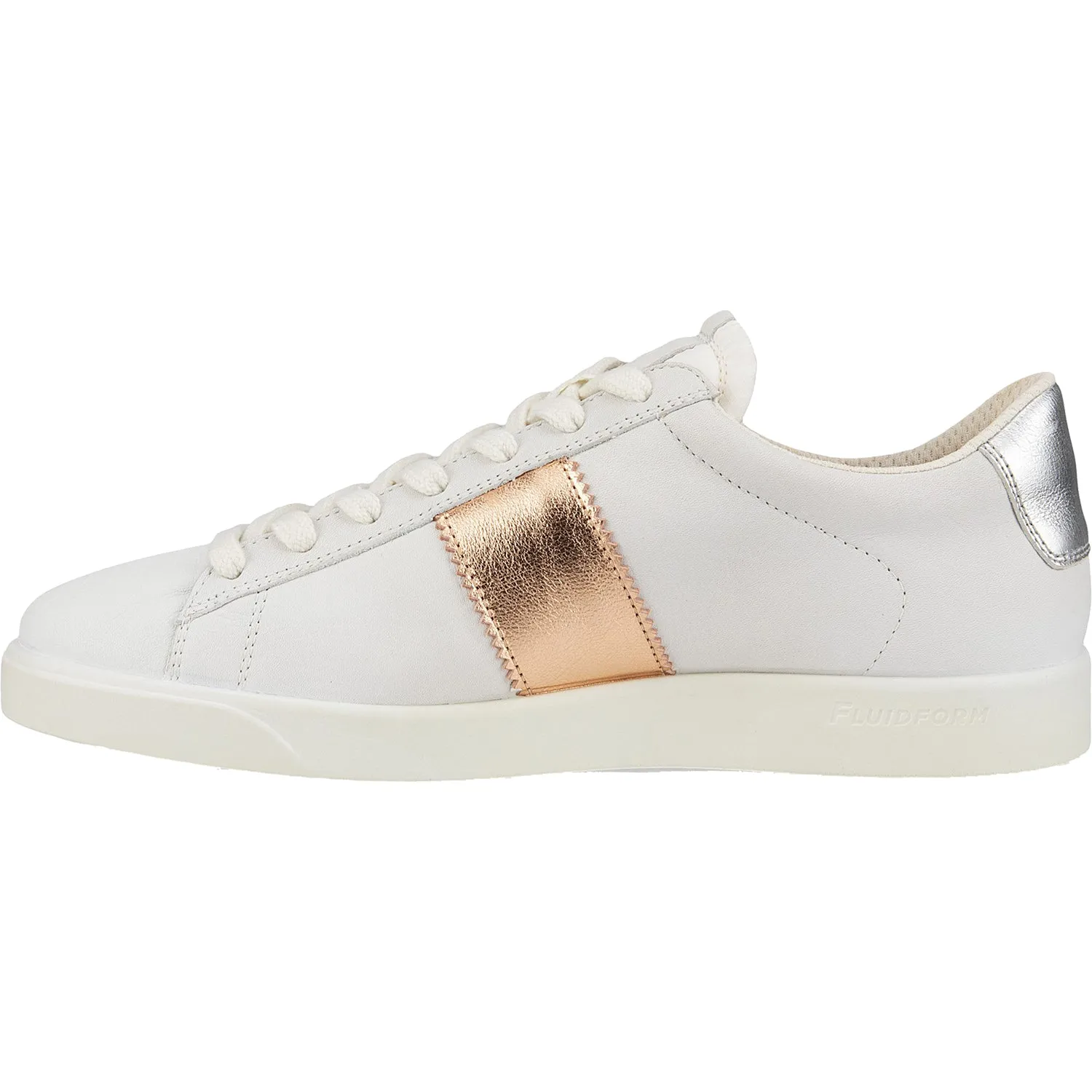 Women's Ecco Street Lite Retro White/Hammered Bronze/Silver Leather