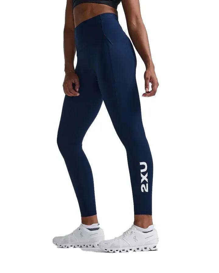 Women's Form Stash Hi-Rise Compression Tights - Midnight / White