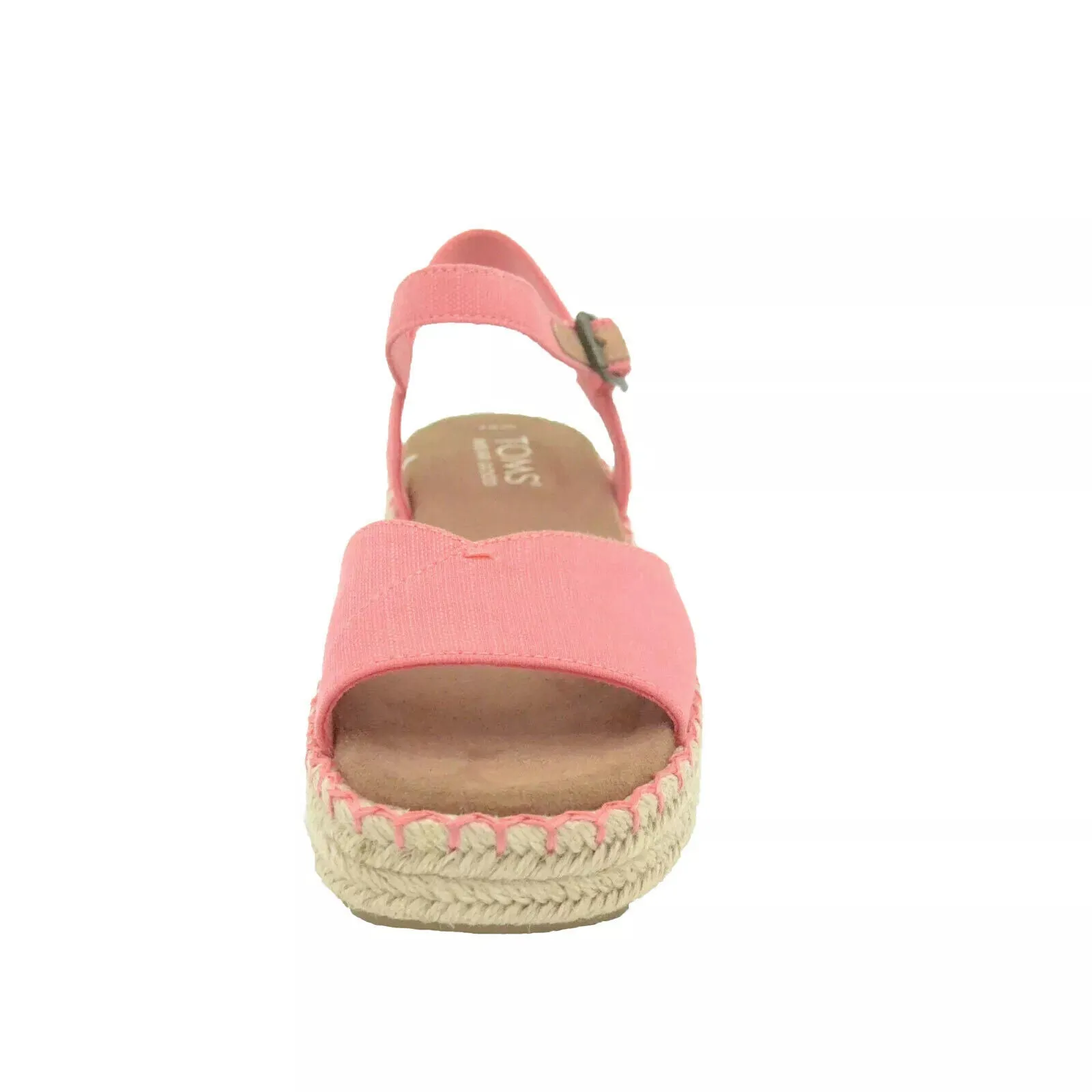 Women's Shoes TOMS ABBY Flatform Espadrille Sandals 10020810 SHELL PINK