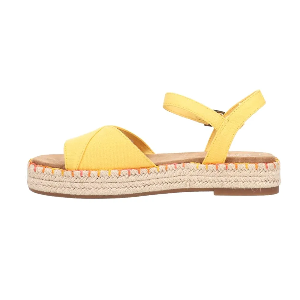 Women's Shoes TOMS ABBY Flatform Espadrille Sandals 10020816 YELLOW