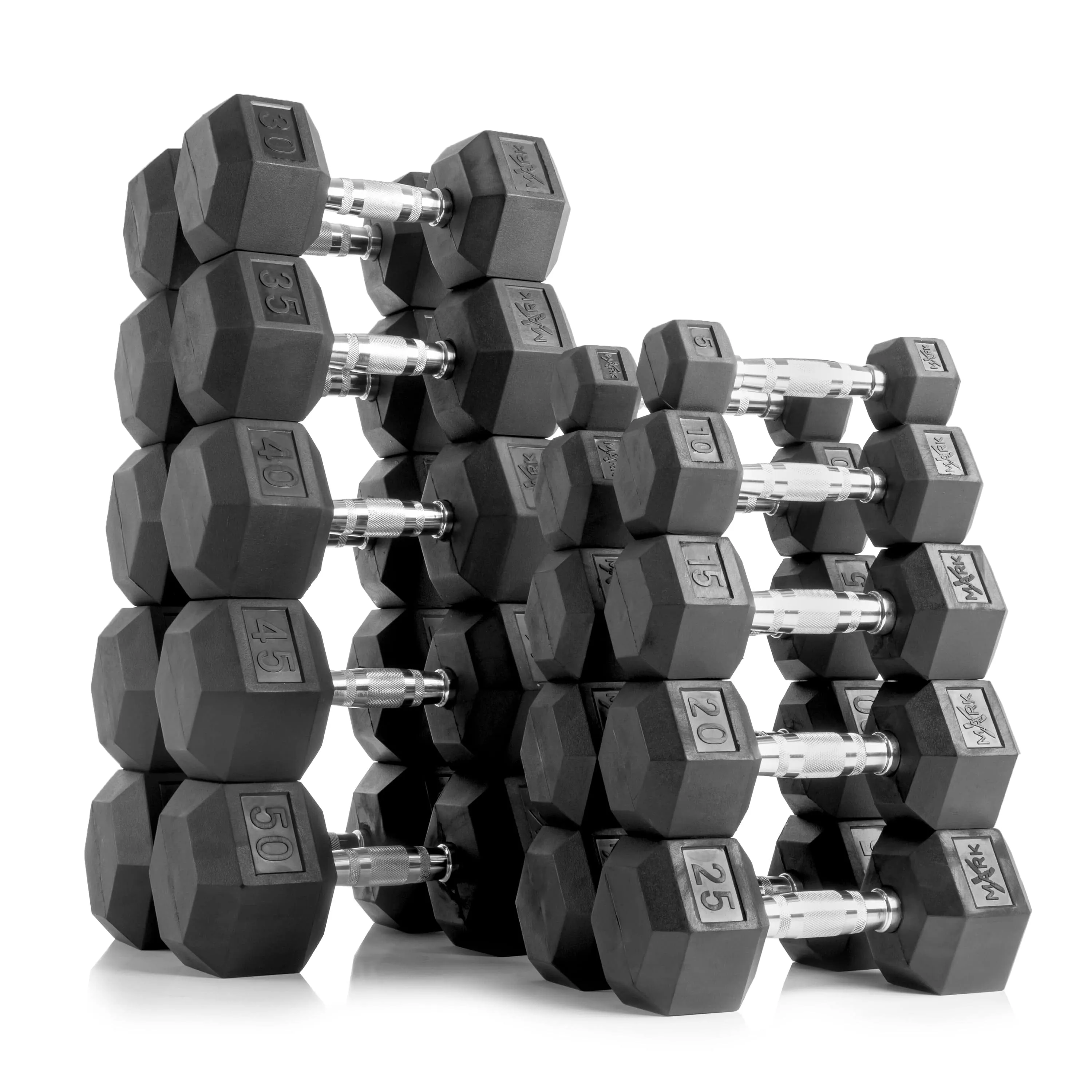 XMark 550 lb  Dumbbell Set and Rack XM-3107-AND-550S