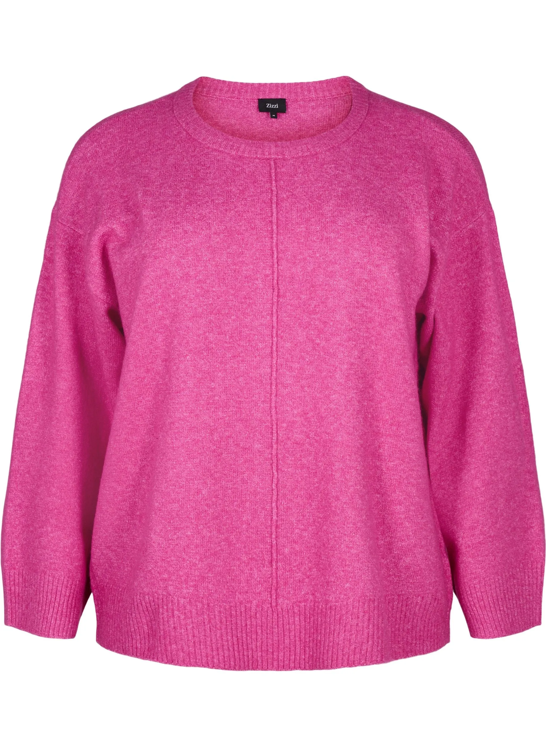 Zizzi Vista Knit Jumper in Pink